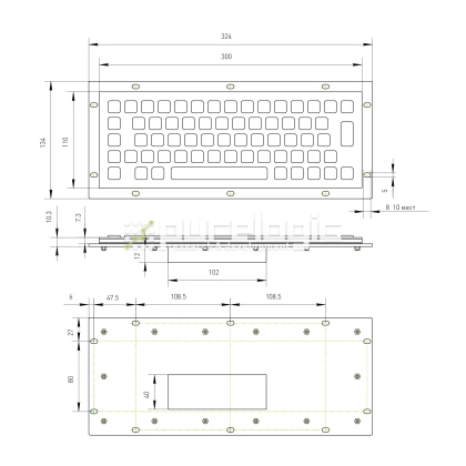 Промышленная клавиатура CT-KB04-65RMU 23 630 Промышленная клавиатура CT-KB04-65RMU фото