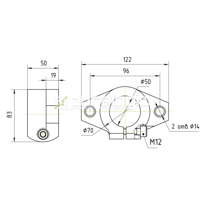 Держатель вала SHF50 фото