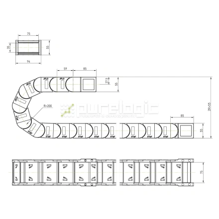 Кабель-канал пластиковый J35F.1.75S-R200 фото