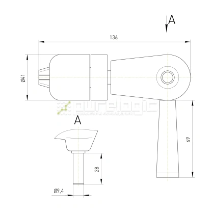 Патрон сверлильный угловой J0810-H136 фото