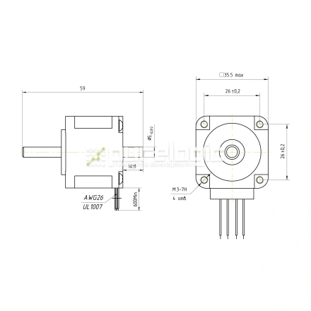 Двигатель шаговый PL35HD28-D5 фото
