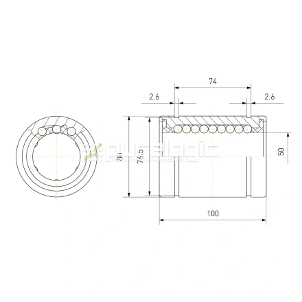 Втулка шариковая LM50 фото