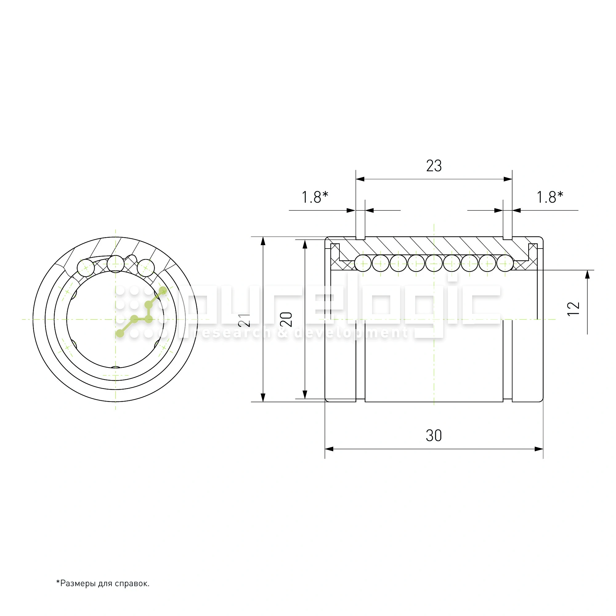 Втулка шариковая LM12 155 Втулка шариковая LM12 фото