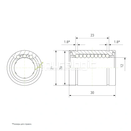 Втулка шариковая LM12 155 Втулка шариковая LM12 фото