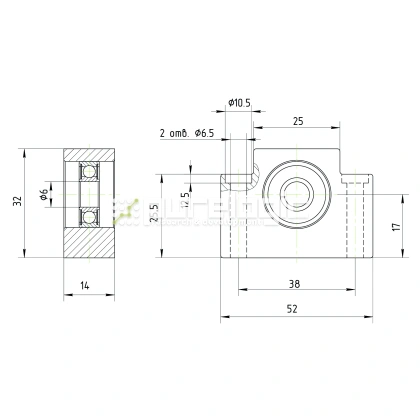 Опора ШВП подшипниковая BF6 фото