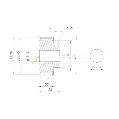 Шкив зубчатый BLA-25-5M-15-B-H19 1 394 Шкив зубчатый BLA-25-5M-15-B-H19 фото