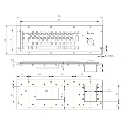 Промышленная клавиатура CT-KB01-65RMU