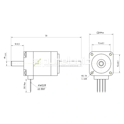 Двигатель шаговый PL20HD28-D4 2 433 Двигатель шаговый PL20HD28-D4 фото
