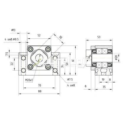 Опора ШВП подшипниковая BK20-C5 4 937 Опора ШВП подшипниковая BK20-C5 фото