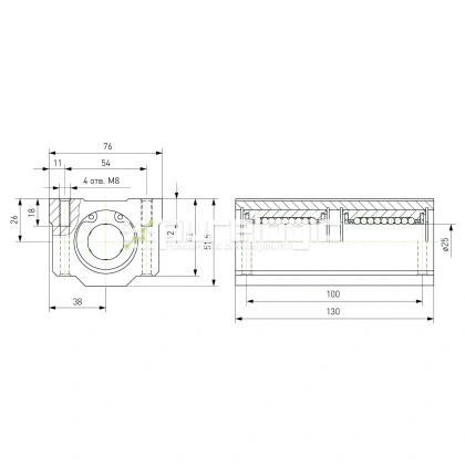 Модуль опорный удлиненный SC25L-UU 2 114 Модуль опорный удлиненный SC25L-UU фото
