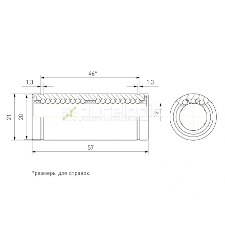 Втулка шариковая LM12L-UU фото