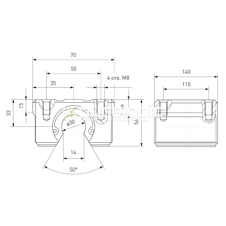Модуль опорный удлиненный SBR30L фото
