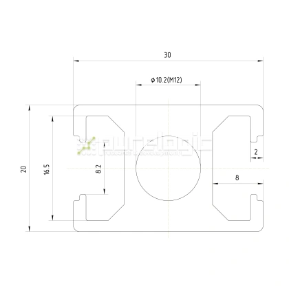 Профиль алюминиевый HXB2030-8 950 Профиль алюминиевый HXB2030-8 фото
