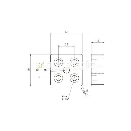 Пластина 4040ESGJ-M8 фото