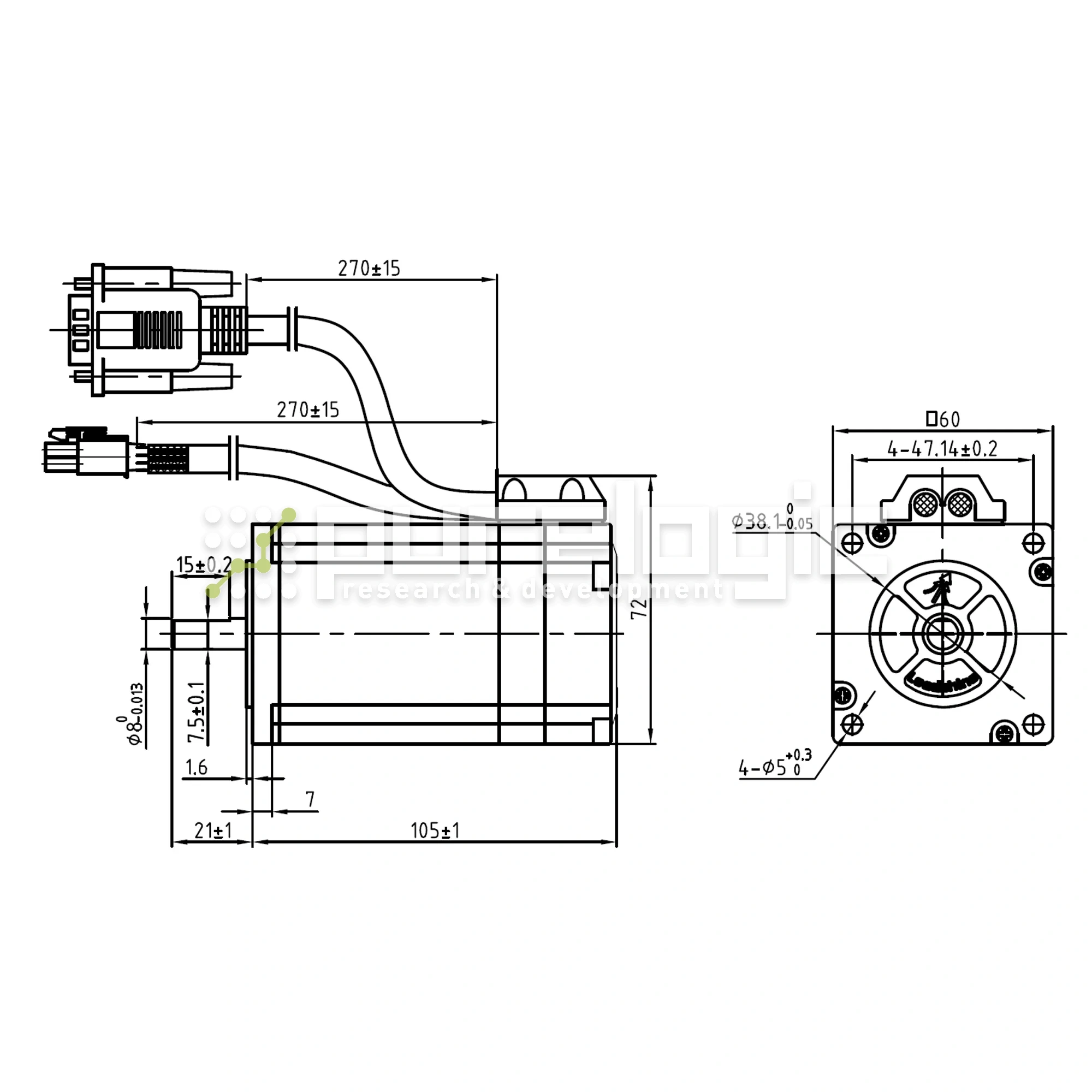Двигатель шаговый с энкодером CS-M22331-L 11 944 Двигатель шаговый с энкодером CS-M22331-L фото