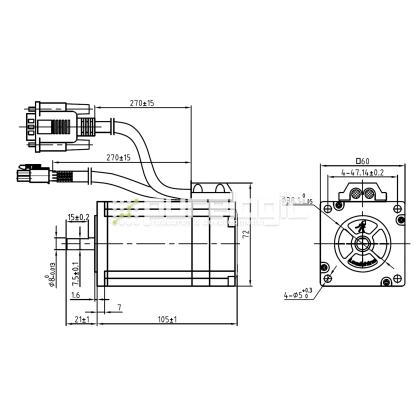Двигатель шаговый с энкодером CS-M22331-L 11 944 Двигатель шаговый с энкодером CS-M22331-L фото