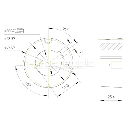 Втулка тапербуш 1610-30 фото