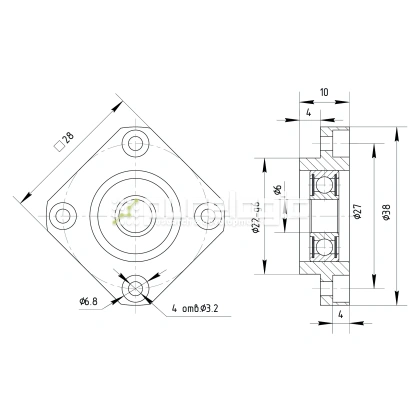 Опора ШВП подшипниковая FF6 фото