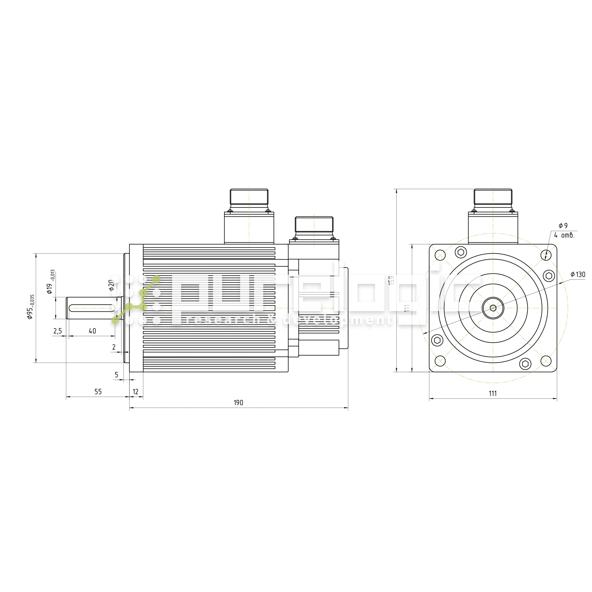 Серводвигатель 110ST-M04030 30 972 Серводвигатель 110ST-M04030 фото