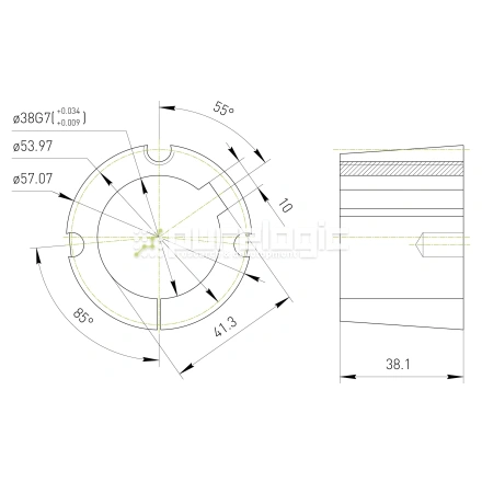 Втулка тапербуш 1615-38 фото