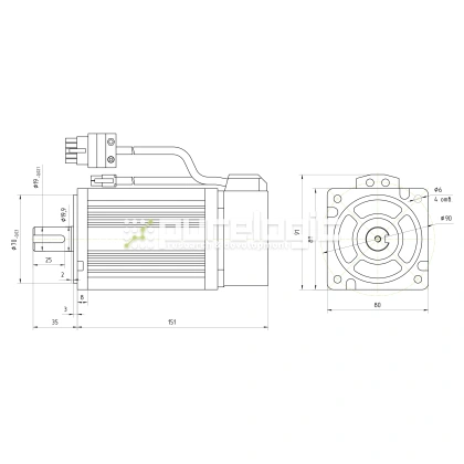 Серводвигатель 80ST-M02430 фото