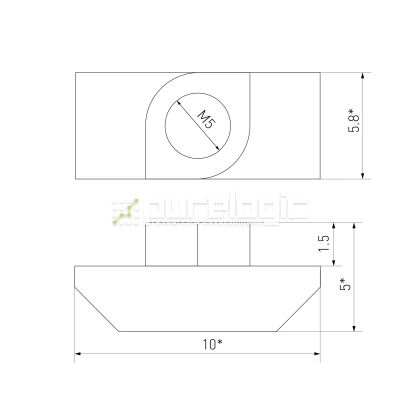 Гайка Т-образная 20TM5 26 Гайка Т-образная 20TM5 фото