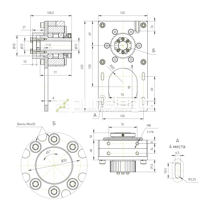 Модуль вращающейся гайки ШВП RY-MRN12 фото