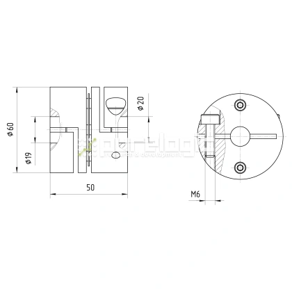 Муфта соединительная BDY-6050-19-20 4 116 Муфта соединительная BDY-6050-19-20 фото