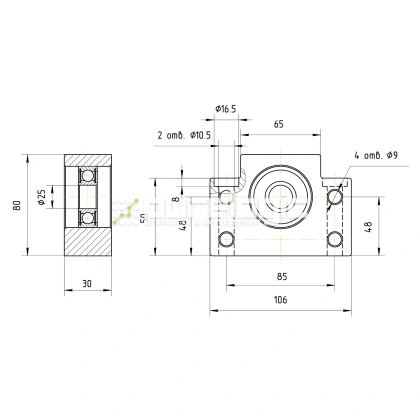 Опора ШВП подшипниковая BF25-C5 4 300 Опора ШВП подшипниковая BF25-C5 фото