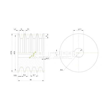 Шкив DP4B-24-120 2 616 Шкив DP4B-24-120 фото