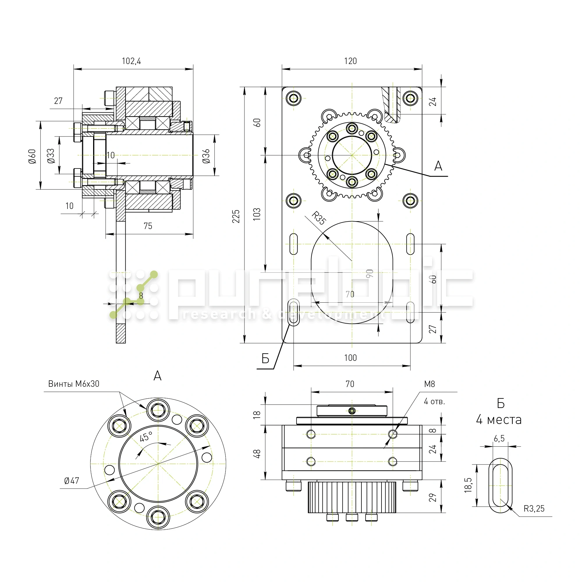 Модуль вращающейся гайки ШВП RY-MRN20 27 477 Модуль вращающейся гайки ШВП RY-MRN20 фото