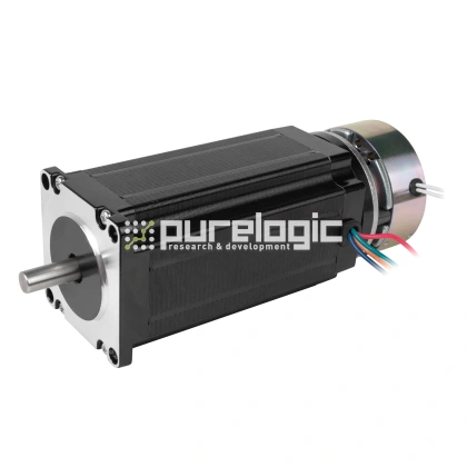 Двигатель шаговый с тормозом PL57H110-D8B 12 256 Двигатель шаговый с тормозом PL57H110-D8B фото