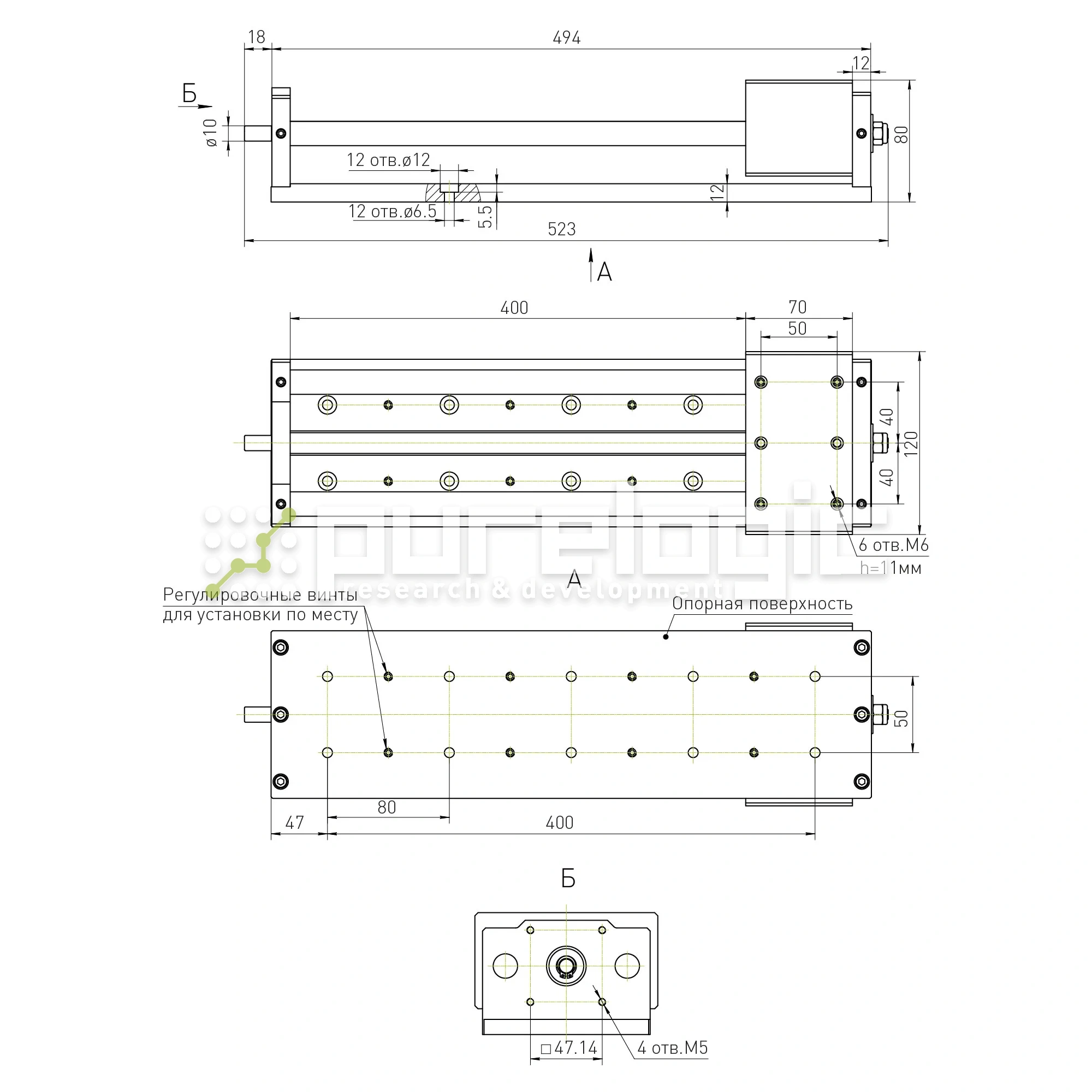 Модуль линейного перемещения PLLM-14-400 44 669 Модуль линейного перемещения PLLM-14-400 фото