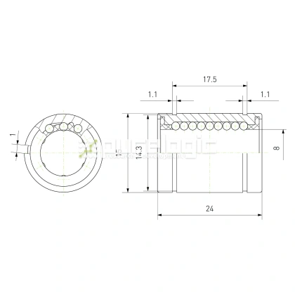 Втулка шариковая LM8-AJ 241 Втулка шариковая LM8-AJ фото
