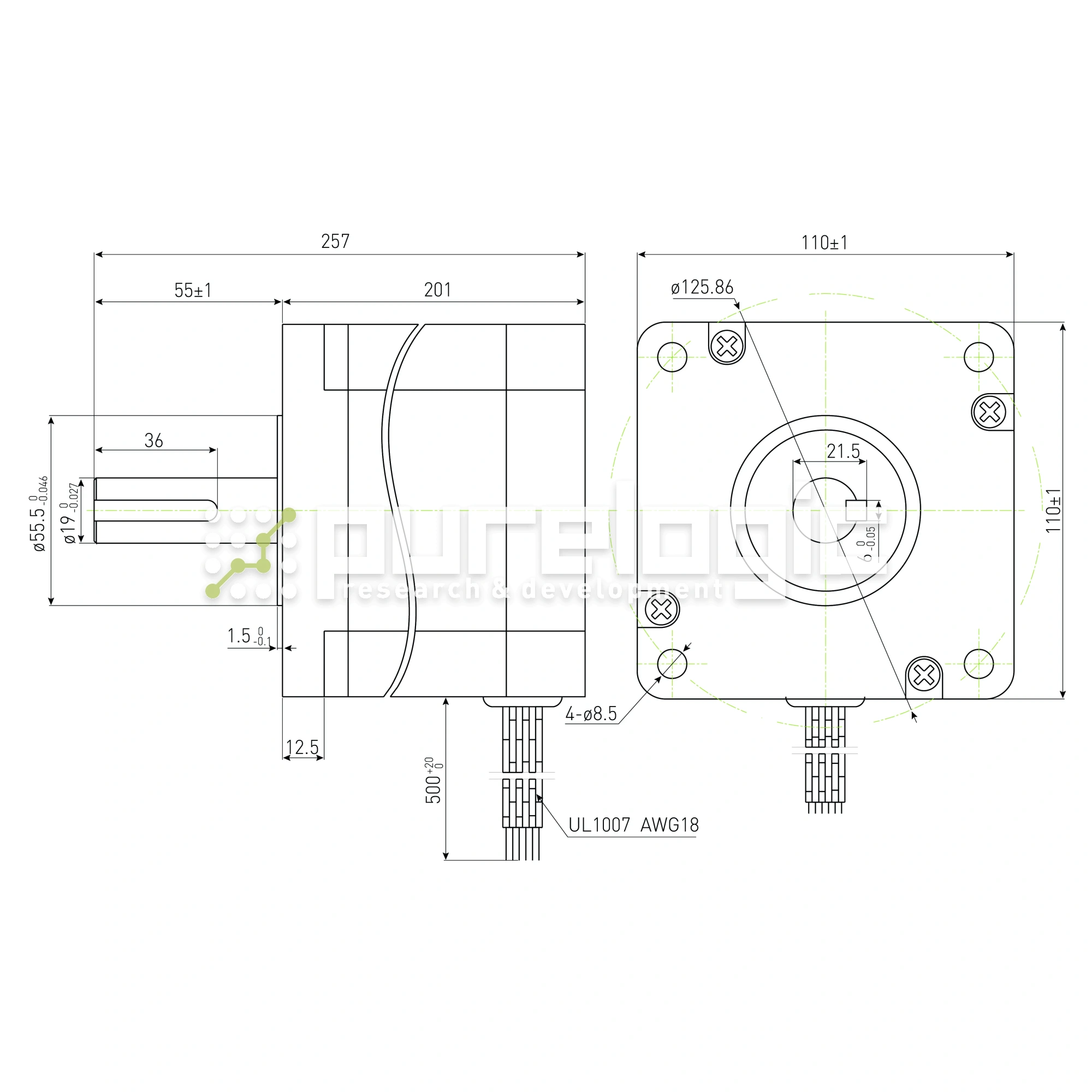 Двигатель шаговый PL110H201-D19 41 586 Двигатель шаговый PL110H201-D19 фото