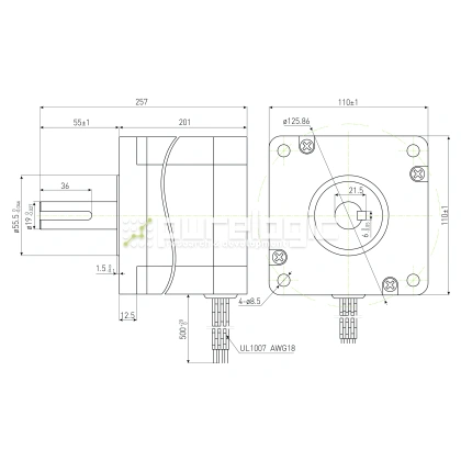 Двигатель шаговый PL110H201-D19 41 586 Двигатель шаговый PL110H201-D19 фото