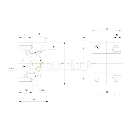 Держатель гайки ШВП BSH3232 фото