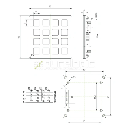 Промышленная клавиатура CT-KPS02-16TMM 6 124 Промышленная клавиатура CT-KPS02-16TMM фото