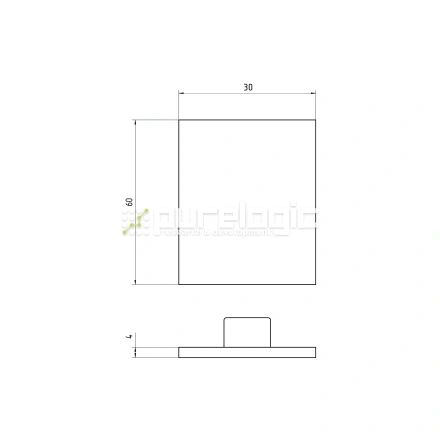 Пластиковая торцевая заглушка 3060EG фото