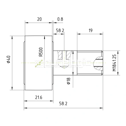 Ролик на игольчатом подшипнике KR40 фото