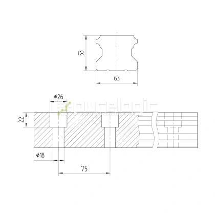Рельсовая направляющая Hiwin RGR65RH фото