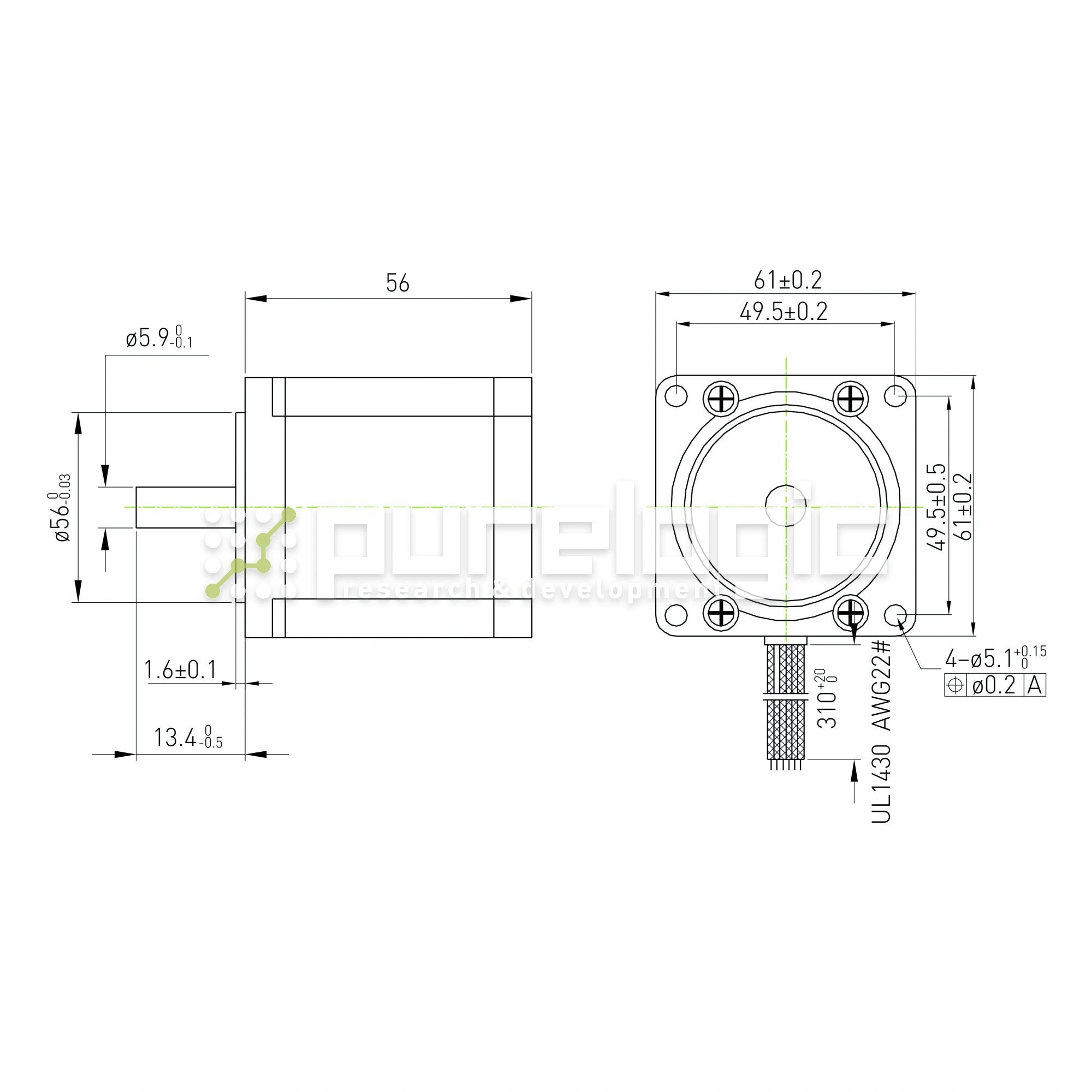 Двигатель шаговый с цилиндрическим редуктором FL57STH56-2804AG15 9 005 Двигатель шаговый с цилиндрическим редуктором FL57STH56-2804AG15 фото
