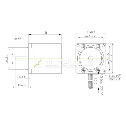 Двигатель шаговый с цилиндрическим редуктором FL57STH56-2804AG15 9 005 Двигатель шаговый с цилиндрическим редуктором FL57STH56-2804AG15 фото
