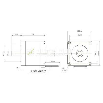 Двигатель шаговый FL20STH33-0604A 3 250 Двигатель шаговый FL20STH33-0604A фото
