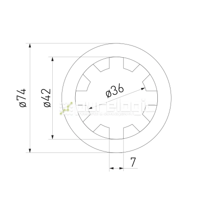 Шлицевая втулка SN-36x42 фото