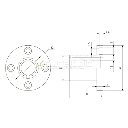 Втулка скольжения с фланцем LMF12-SL фото