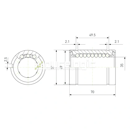 Втулка шариковая LM35-AJ фото