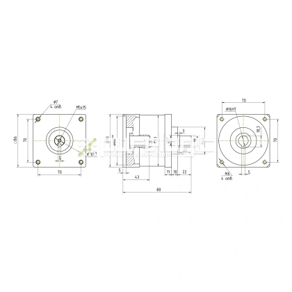 Редуктор планетарный 86PX16K-16K 12 236 Редуктор планетарный 86PX16K-16K фото