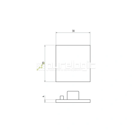 Пластиковая торцевая заглушка 3030EG фото