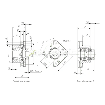 Опора ШВП Hiwin FK25-C5 фото